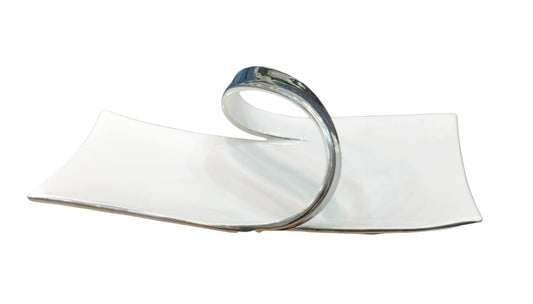 Royal Collection Snack Plate – Elegant Serving Plate (Golden & Silver)
