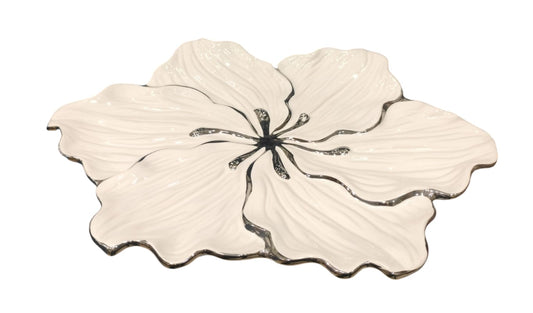 Lilly Oval Plate – Royal Collection | Decorative Flower-Shaped Serving Plate