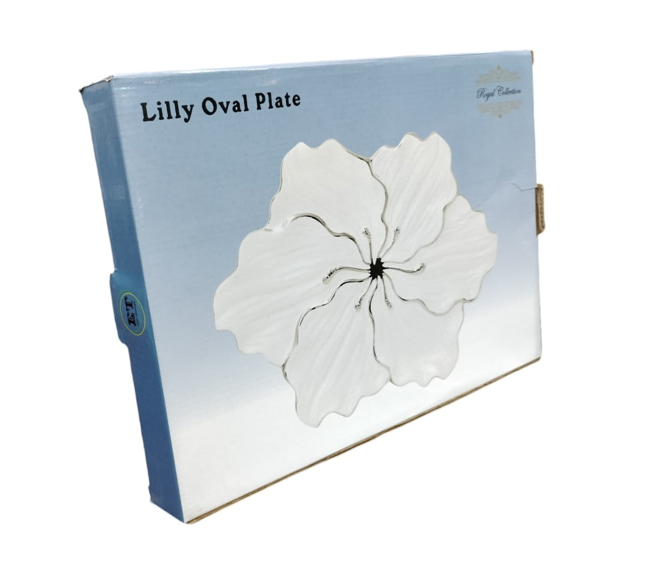 Lilly Oval Plate – Royal Collection | Decorative Flower-Shaped Serving Plate