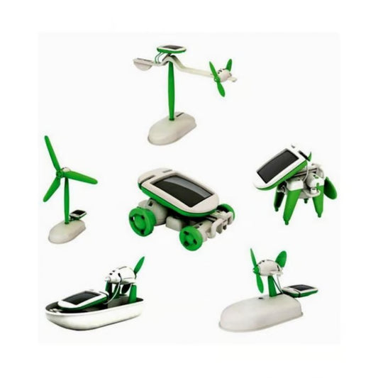 6-in-1 Educational Solar Robot Kit - Build Your Own Green Energy Toys