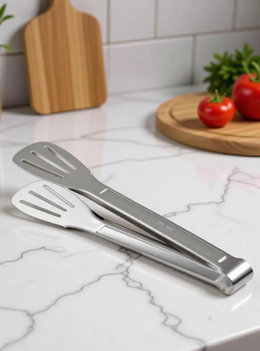 Premium Stainless Steel Kitchen Tongs – Slotted Serving & Cooking Tongs