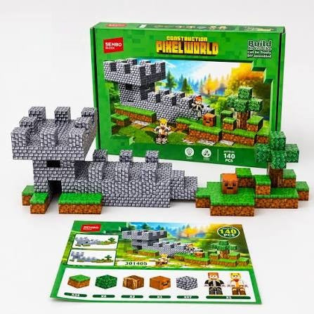 Sembo Block Pixel World Guard Tower Magnetic Building Set – 140 Pcs | Ages 6+ - 301405
