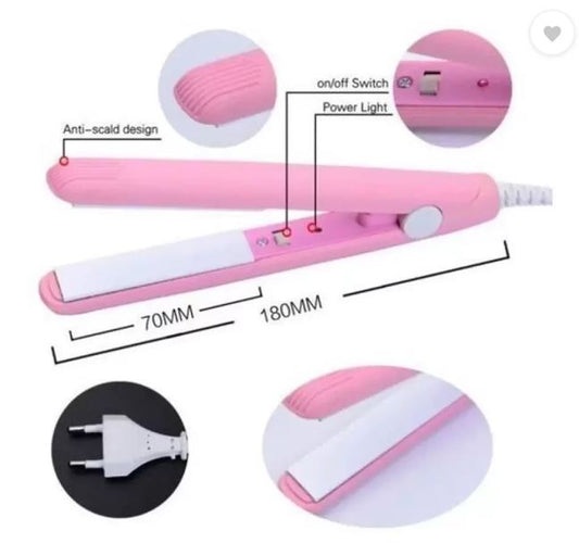 Nova Mini Hair Straightener - Portable Travel Size Hair Iron with Anti-Scald Design