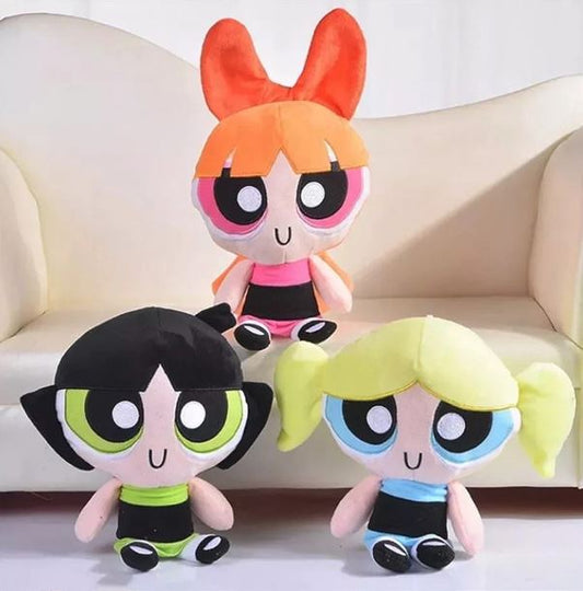 Powerpuff Girls Plush Toy Set - 7 Inch Soft Stuffed Characters