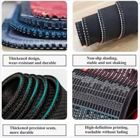 کمپیوٹر کی بورڈ اور ماؤس پیڈ - ایکسل پاورپوائنٹ CAD شارٹ کٹ کیز کے ساتھ اینٹی سلپ گیمنگ پیڈ