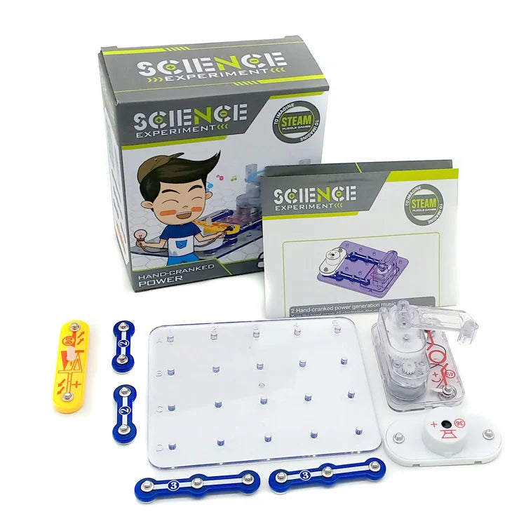 Hand-Cranked Power Science Kit 3-in-1 – STEM Experiment Set for Kids