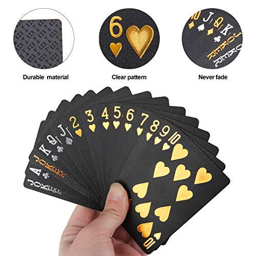 100$ Black Gold Playing Cards - Waterproof Poker Deck
