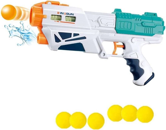 2-in-1 Magic Gun Toy Set – Water Shoot & Soft Ball Shooting Game for Kids