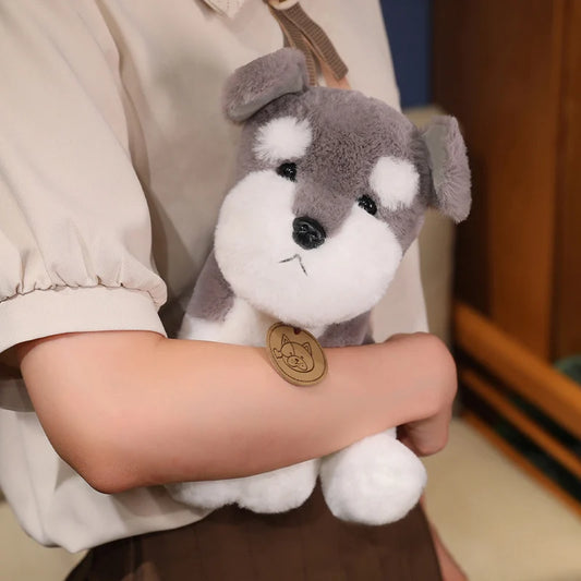 Plush Schnauzer Dog Stuffed Toy - 35cm Premium Soft Cuddly Companion
