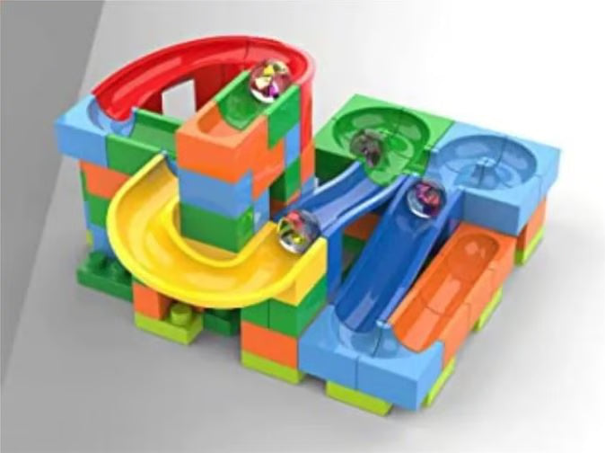 ٹریک بھولبلییا کھلونا اینٹوں - بچوں کے لیے 98 ٹکڑوں کا DIY بلڈنگ سیٹ