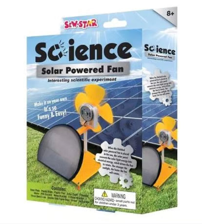 Solar Powered Fan Science Kit - Educational STEM Toy for Kids 8+