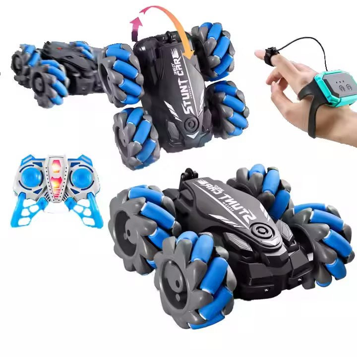 360° Rollover Drift Stunt Car – Double-Sided RC Car with Gesture Control Watch & LED Lights