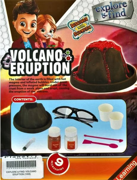 Volcano Eruption Science Kit - بچوں کے لیے تعلیمی STEM کھلونا۔