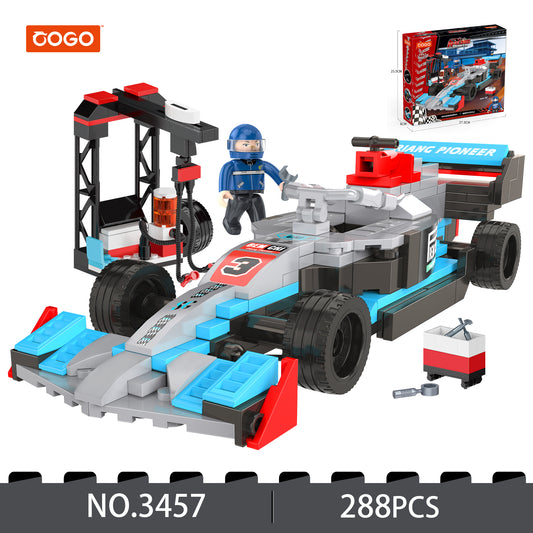 GOGO Racing Pioneer Formula Car Building Blocks Set – 288 Pieces - 3457