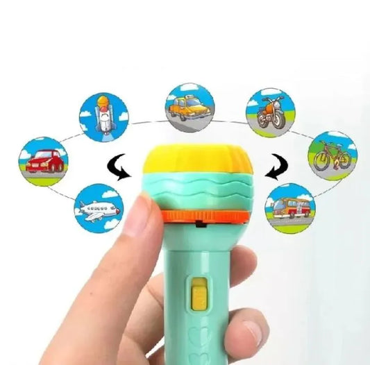 Animal Projection Flashlight Torch Toy - Educational Story Projector for Kids with Safari Animal Slides