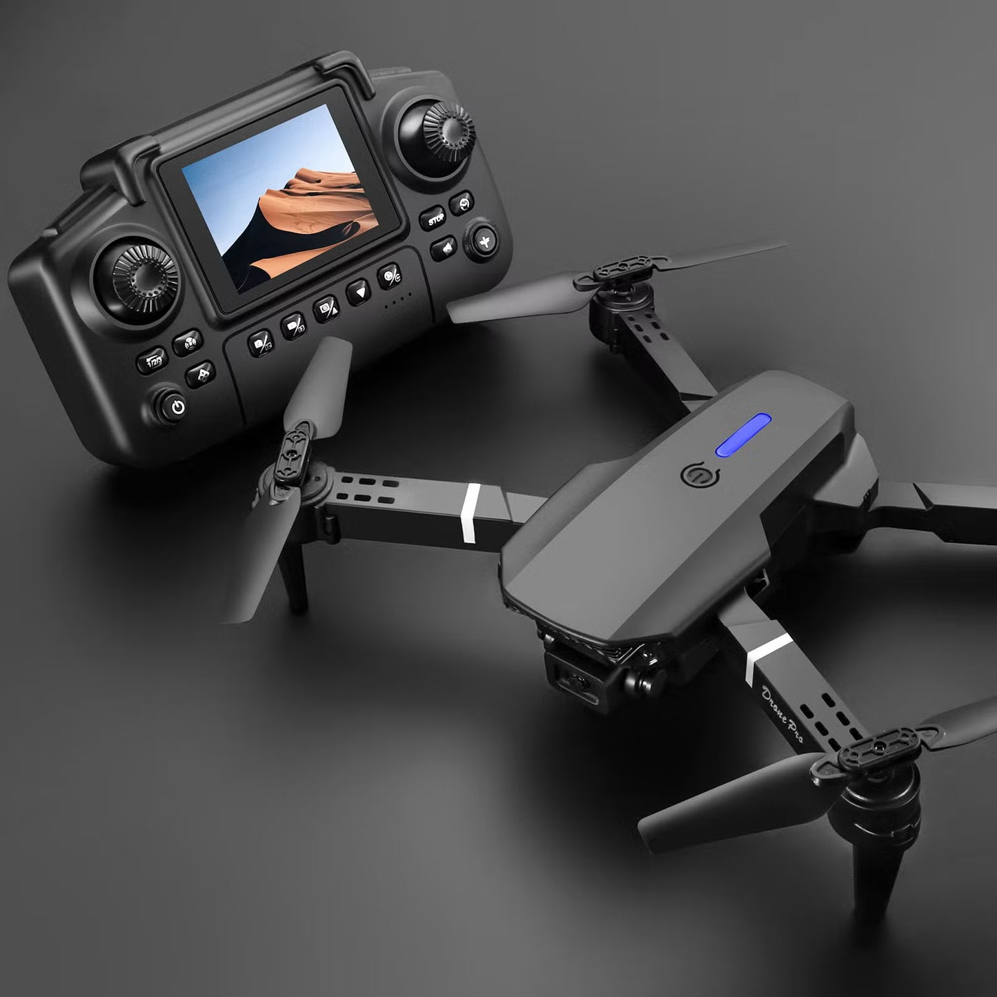 E88 MAX HD Dual Camera Drone with Screen Remote Control – Foldable RC Quadcopter