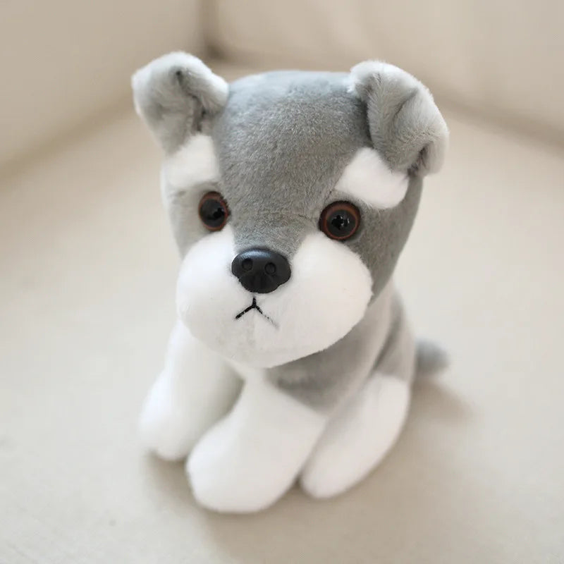 Plush Schnauzer Dog Stuffed Toy - 35cm Premium Soft Cuddly Companion