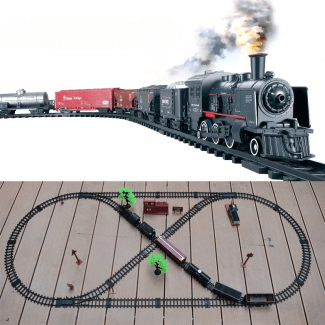 Eastern Express Super Train Set – 23-Piece Steam Locomotive with Smoke, Sound & Headlight