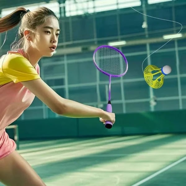 Badminton Training Gear - Solo Practice Equipment with Elastic Rope & Shuttlecock