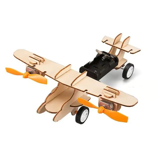 STEM Twin-Screw Aircraft Building Kit - Educational DIY Propeller Plane Toy for Kids 6+