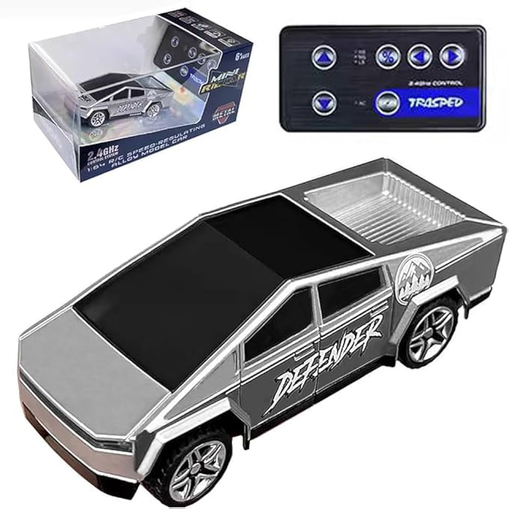 1:64 RC Metal Car with Remote Control – Tesla Sports Car Cybertruck