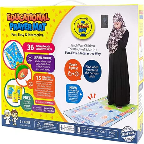 Educational Islamic Prayer Salah Mat for Kids - Interactive Learning Tool with Sound