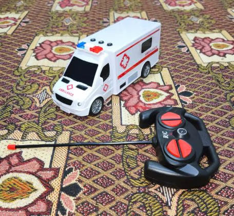 RC ایمبولینس کھلونا - ریموٹ کنٹرول ایمرجنسی وہیکل 1:18 اسکیل