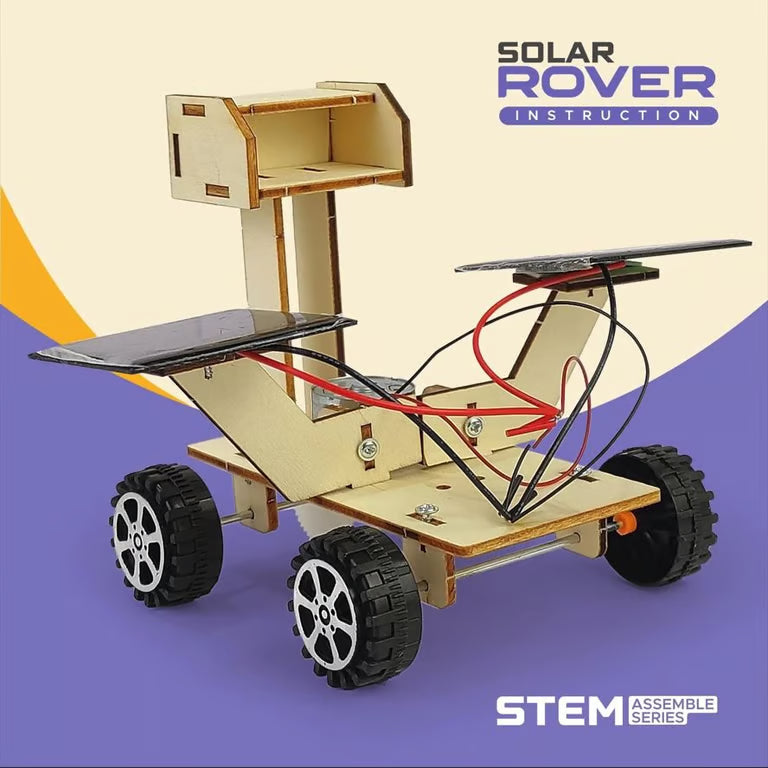 Solar Rover STEM Kit - DIY Science Engineering Toy for Kids Ages 6+