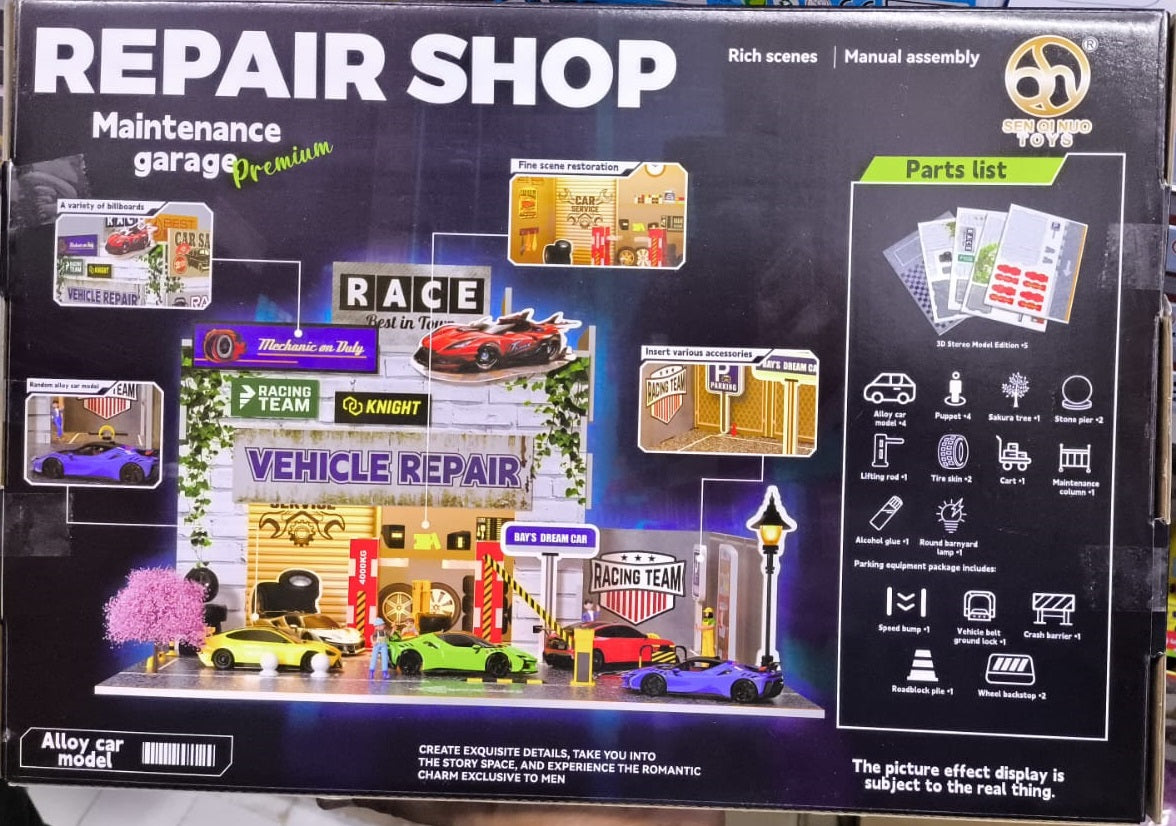 Metal Repair Shop Maintenance Garage DIY Model Kit