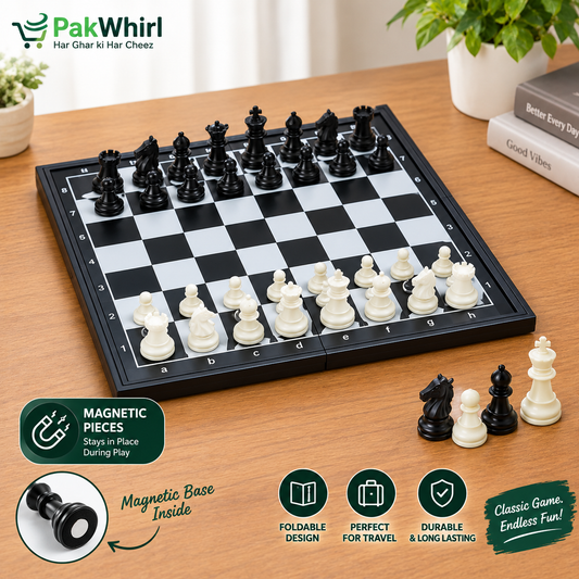 Magnetic Foldable Chess Set – 10.5-Inch Travel Chess Board