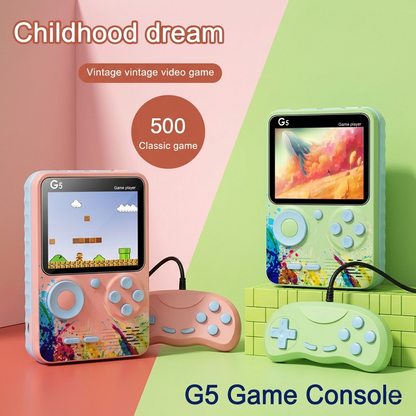 G5 Handheld Game Console – 500 Classic Games with Wired Controller