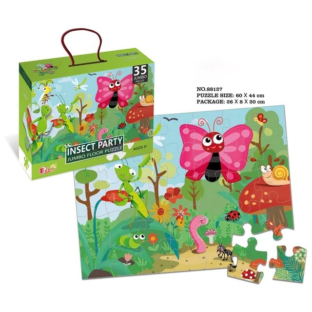 35-Piece Jumbo Floor Puzzle Set for Kids - Educational Learning Puzzles Ages 3+