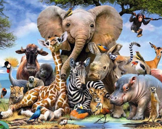 Animal World 1000 Piece Jigsaw Puzzle – Safari Wildlife | 70×50 cm