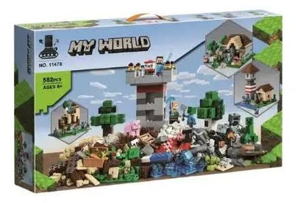 MY WORLD 582-Pcs Mine Adventure Building Blocks Toy Set with Minifigures - NO. 11478