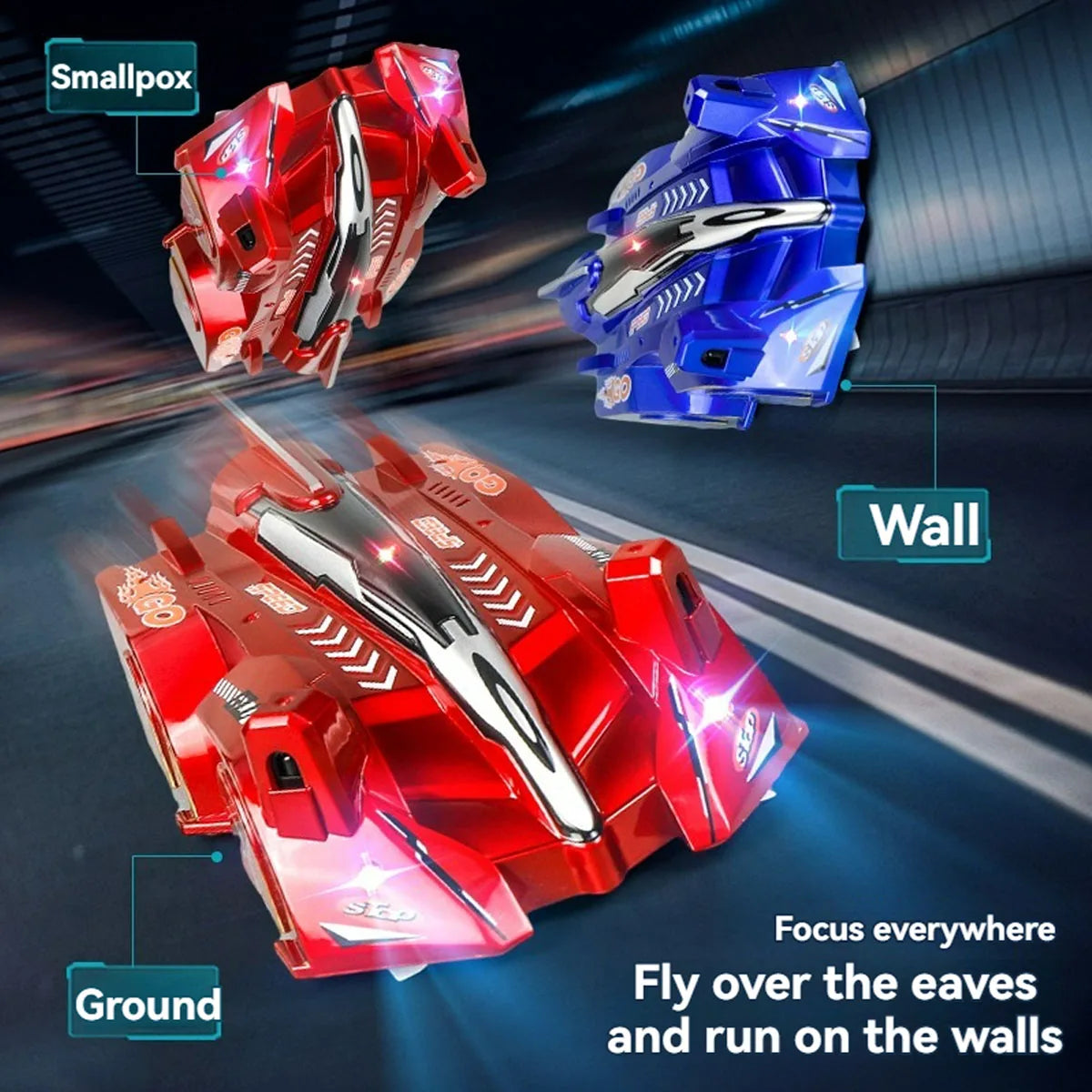 Laser Wall Climbing Remote Control Car – 360° Rotating, USB Rechargeable