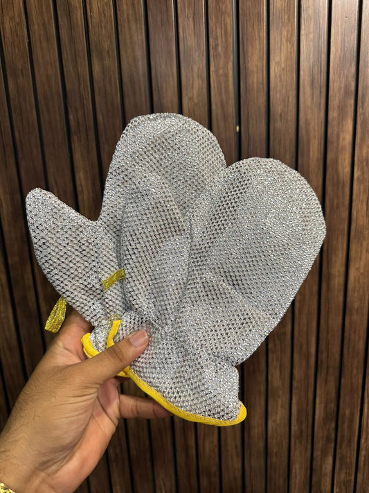 Steel Wire Dishwashing Gloves – Reusable Scrubbing Gloves for Kitchen Cleaning