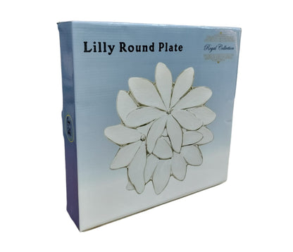 Lilly Round Plate – Regal Collection | Decorative Floral Plate