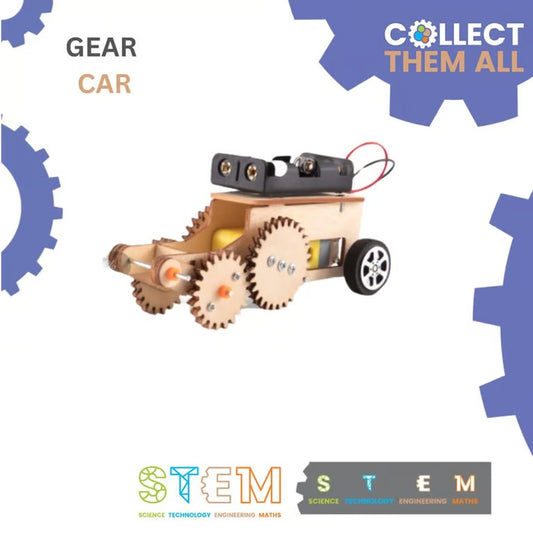 Shuttle Gear Car STEM Educational Toy - DIY Assembly Kit for Kids 6+