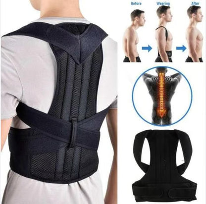 Posture Corrector Belt - Adjustable Back Support Brace for Men & Women