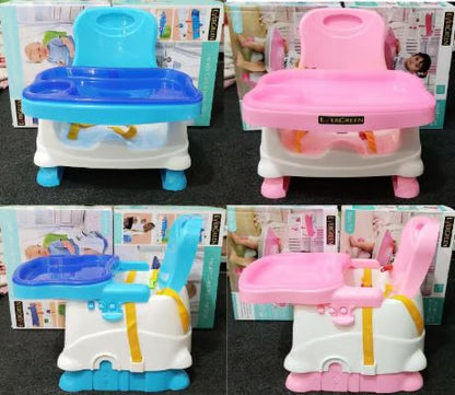 Portable Baby Booster Seat with Tray - Multi-Color Feeding Chair for Toddlers