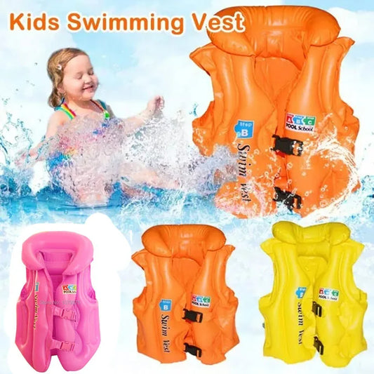 Kids Swimming Vest - Inflatable Safety Float Jacket for Pool & Beach