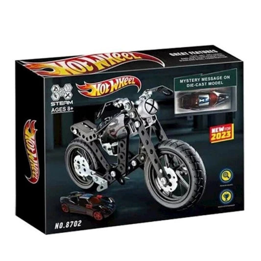 Hot Wheels motorcycle toy set packaging on a white background