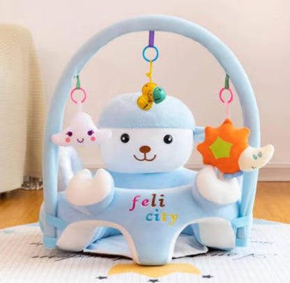 لٹکنے والے کھلونے کے ساتھ بیبی ایکٹیویٹی جم آلیشان صوفہ سیٹ - سافٹ انفینٹ پلے سینٹر