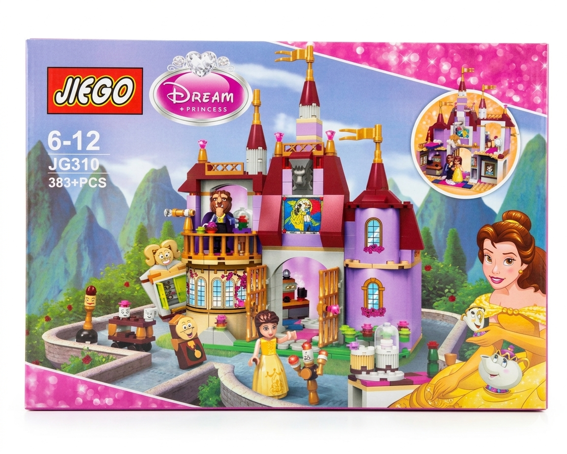 JIEGO Dream Princess Beauty and the Beast Enchanted Castle Building Set JG310 383 Pieces box front