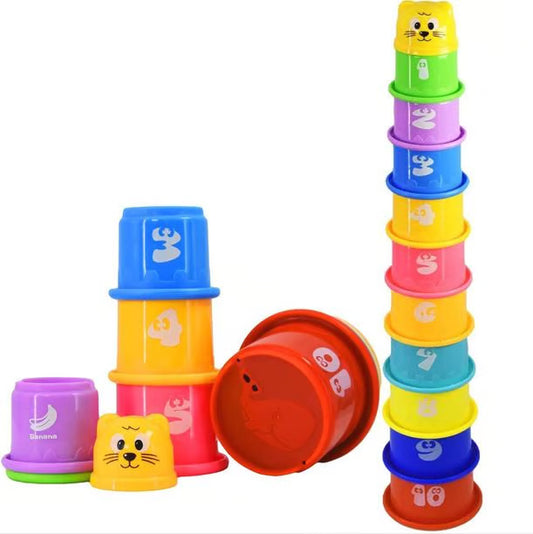 11 Pieces Stacking Cups for Toddlers - Educational Nesting Toys with Numbers
