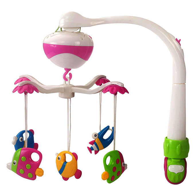 Loving Hut Musical Baby Crib Mobile with Rotating Hanging Toys – Colorful Sensory Infant Toy (3+ Months)