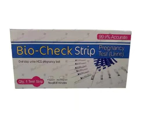 بائیو چیک سٹرپ حمل ٹیسٹ (پیشاب) - 99.9% درست HCG ٹیسٹ