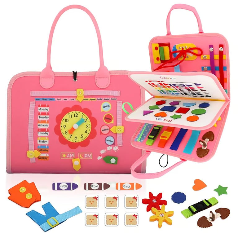 Montessori Busy Book - Hands-On Learning Activity Board for Kids | Screen-Free Educational Toy