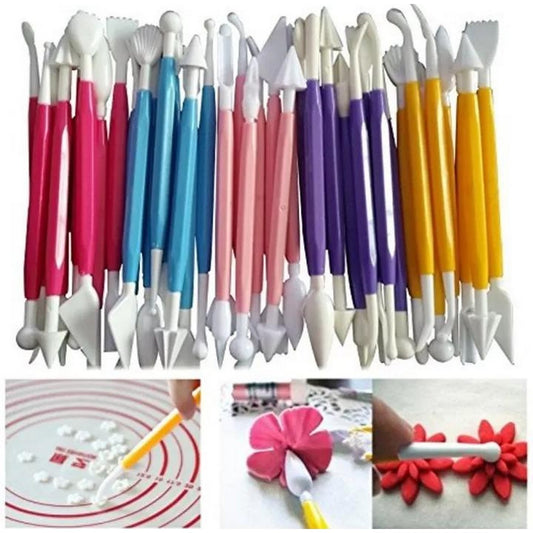 8-Piece Double-Ended Cake, Pastry & Fondant Sculpting Tool Set