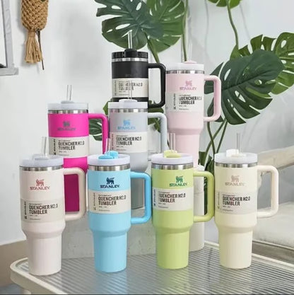 Stanley Quencher H2.0 FlowState Tumbler 40 oz - Insulated Stainless Steel Travel Mug